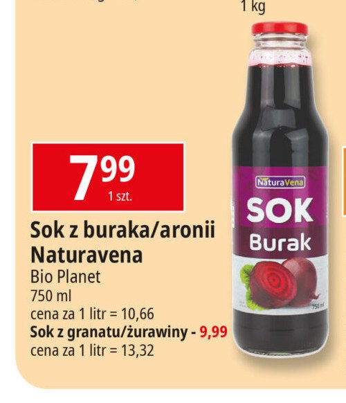 Sok 100% granat Naturavena promocja w Leclerc