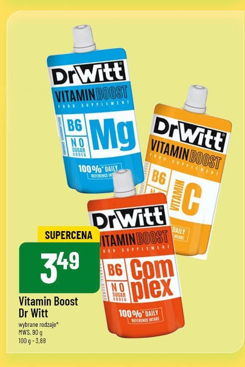 Żel energetyczny complex Dr witt vitamin boost promocja w POLOmarket