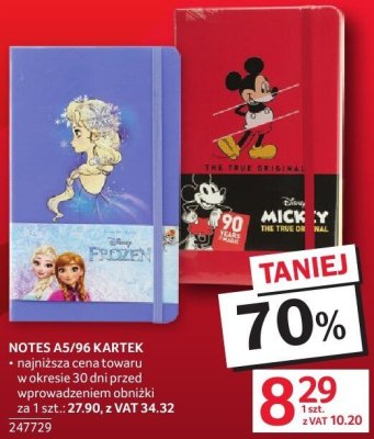 Notes A5/96 kartek Frozen/Mickey promocja w Selgros