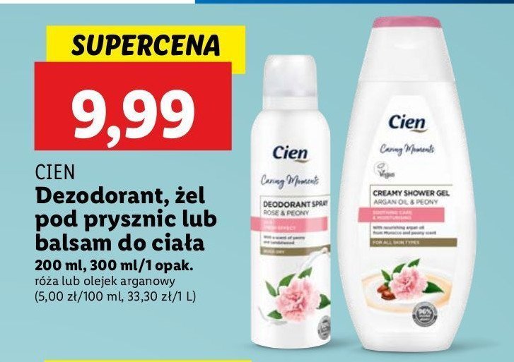 Dezodorant rose & peony Cien promocja