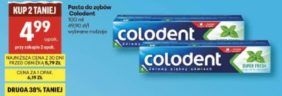 Pasta do zębów Colodent 100ml promocja w Delikatesy Centrum