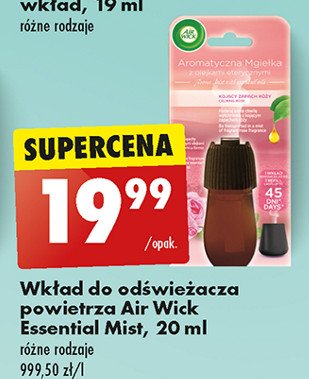 Wkład do odświeżacza calming rose Air wick essential mist promocja