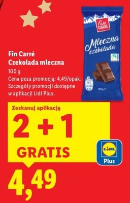 Czekolada mleczna Fin carre promocja w Lidl