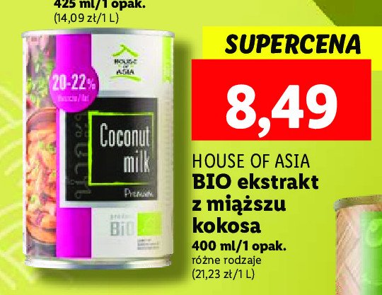 Mleczko kokosowe 20-22% House of asia promocja