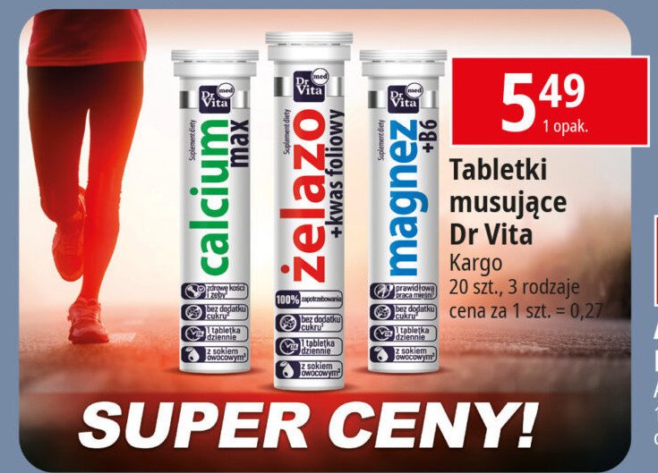 Tabletki musujące żelazo Dr vita promocja
