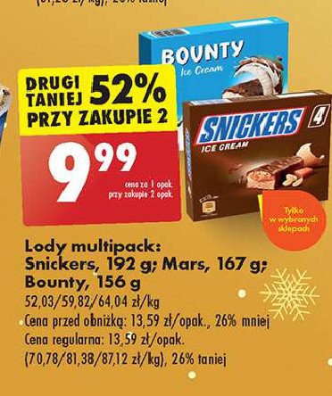 Lody Bounty ice cream promocja