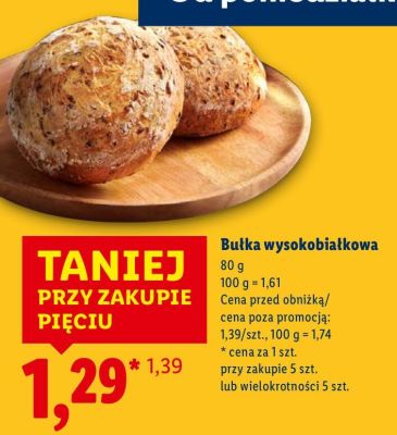 Bułka wysokobiałkowa z otrębami żytnimi promocja w Lidl