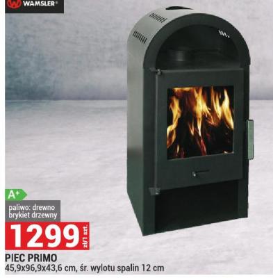 PIEC PRIMO 45,9x96,9x43,6 cm, śr. wylotu spalin 12 cm promocja w Merkury Market