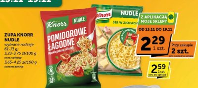 Zupa Knorr Nudle wybrane rodzaje promocja w Euro Sklep