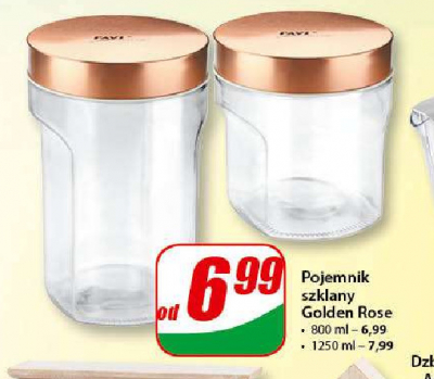 Pojemnik szklany golden rose 800 ml Ravi promocja