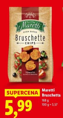 Chipsy Bruschette Maretti promocja w Lidl