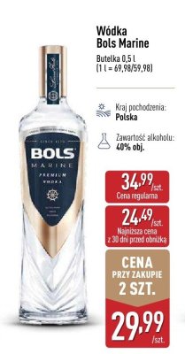 Wódka Marine 0,5l Bols promocja w Aldi