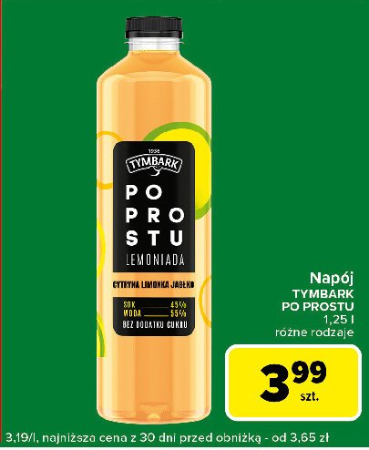 Lemoniada Tymbark po prostu promocja w Carrefour Express