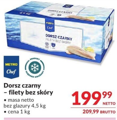 Dorsz czarny filet bez glazury promocja w Makro