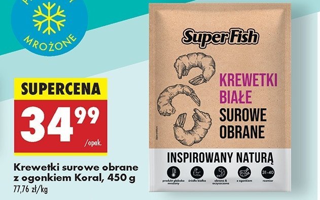 Krewetki surowe obrane z ogonkiem Superfish promocja