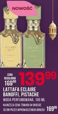 Woda perfumowana Lattafa Eclaire Banoffi, Pistache, 100 ml promocja w Drogerie Natura