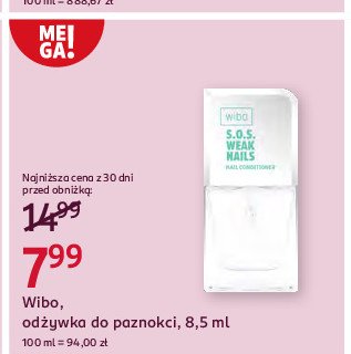 Odżywka regenerująca Wibo sos weal nails promocja w Rossmann