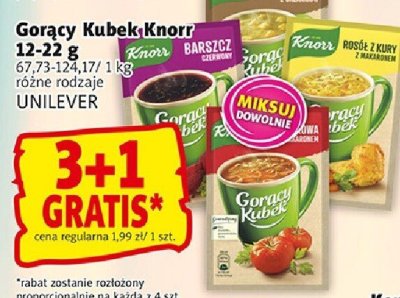 Gorący Kubek Knorr różne rodzaje promocja w Prim Market