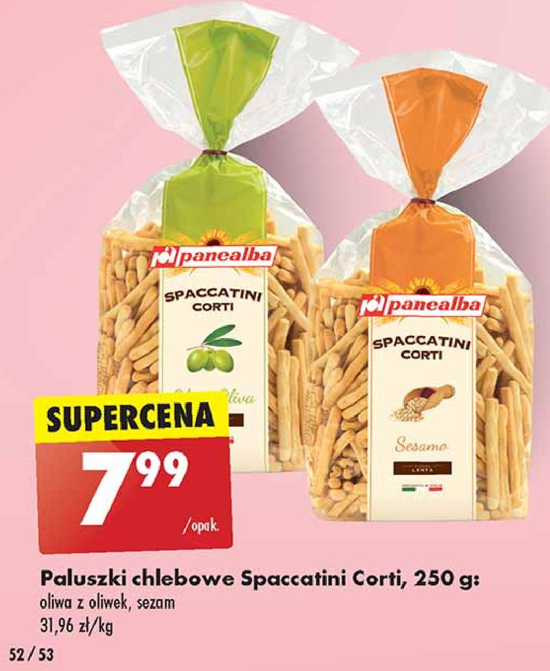 Paluszki grissini z oliwą Spaccatini promocja