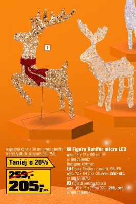 Figura Renifer micro LED promocja w OBI