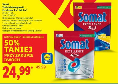 Tabletki do zmywarki Excellence 4w1 promocja w Lidl