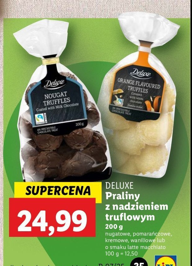 Trufle z nadzieniem waniliowym Deluxe promocja