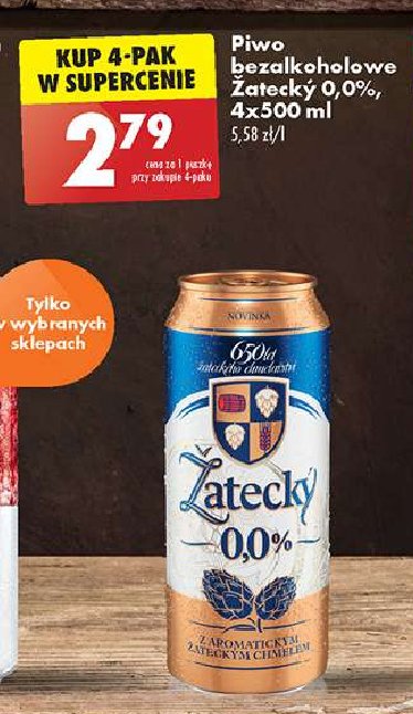Piwo Zatecky 0% promocje