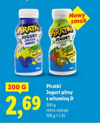 Jogurt pitny z witaminą D różne rodzaje promocja w Lidl