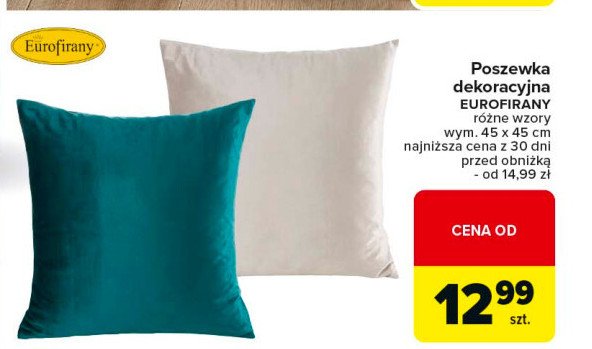 Poszewka dekoracyjna 45 x 45 cm EUROFIRANY promocja w Carrefour