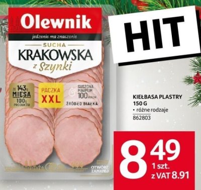 Kiełbasa plastry 150 g różne rodzaje promocja w Selgros