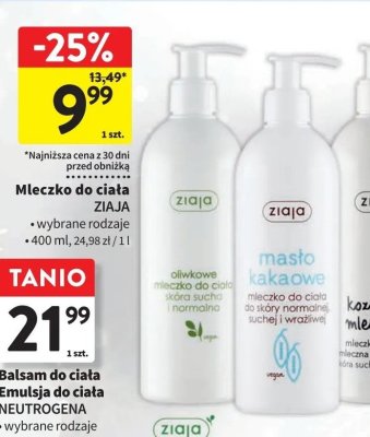 Mleczko do ciała Ziaja kozie mleko promocja
