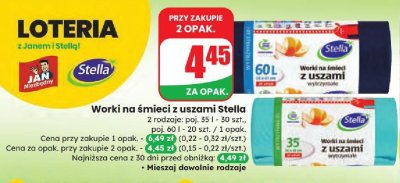 Worki na śmieci z uszami Stella promocja w Dino
