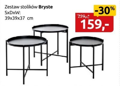 Zestaw stolików Bryste promocja w Black Red White