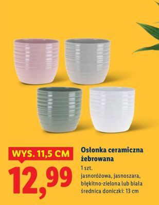 Osłonka ceramiczna żebrowana promocja w Lidl