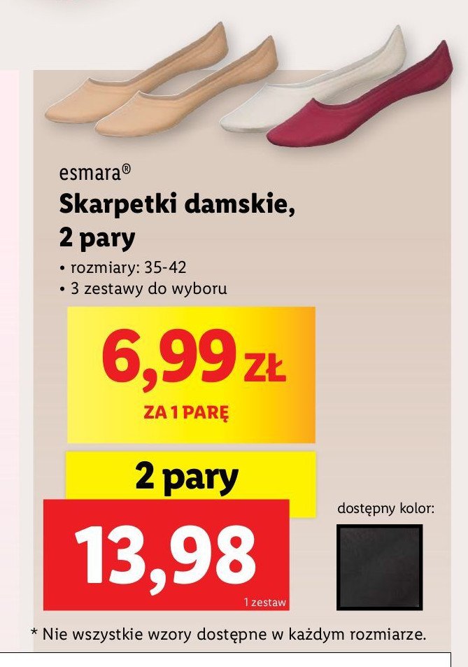 Skarpety damskie rozm. 35-42 Esmara promocja