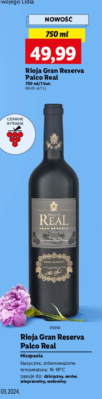 Wino Palco real gran reserva promocja