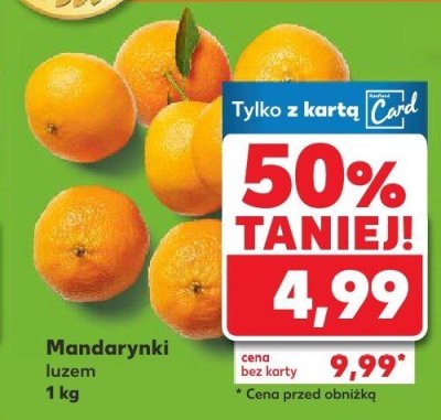 Mandarynki luzem promocja w Kaufland