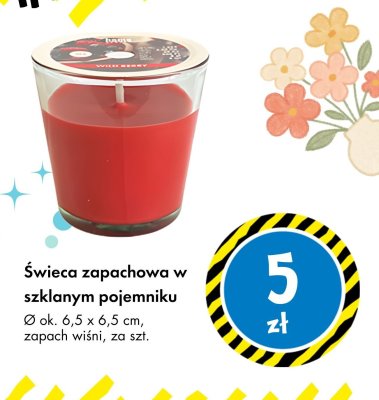 Świeca zapachowa w szklanym pojemniku promocja w Tedi