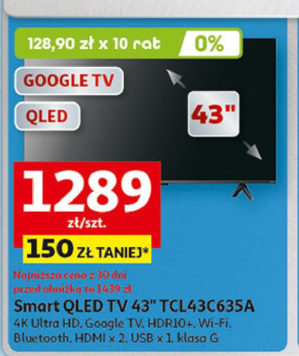 Telewizor 43" led 43p635a Tcl promocja