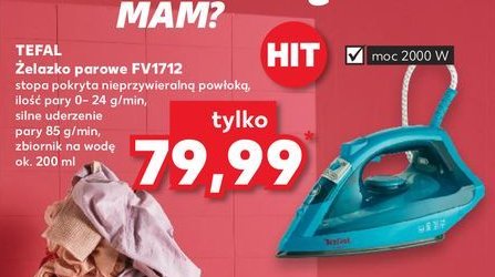Żelazko parowe fv 1712 Tefal promocja