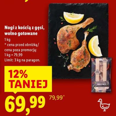 Nogi z kością z gęsi, wolno gotowane promocja w Lidl