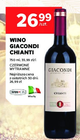 Wino GIACONDI CHIANTI promocja