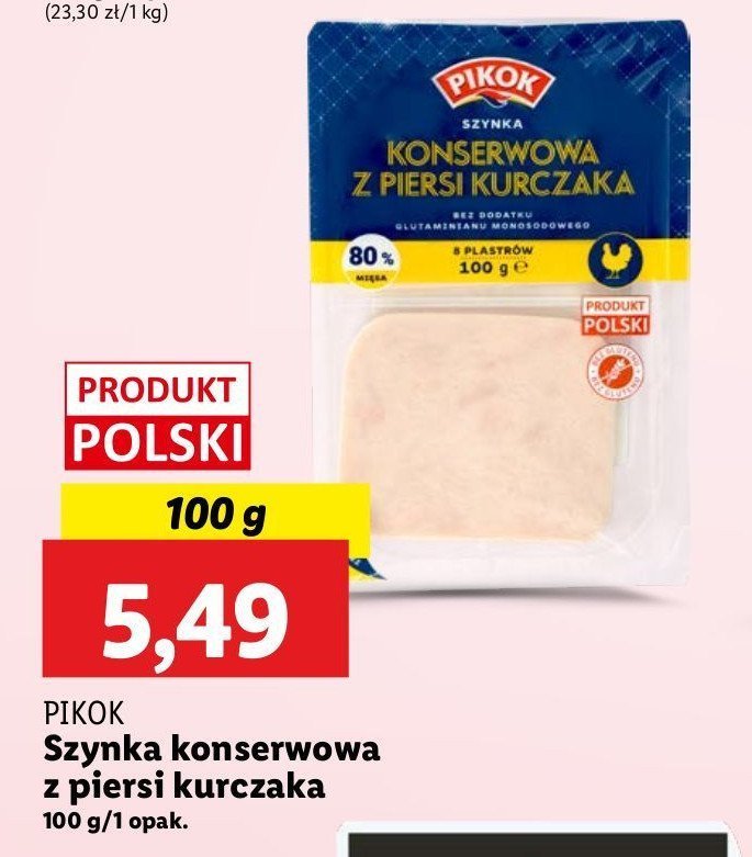 Szynka z fileta z piersi kurczaka Pikok promocja