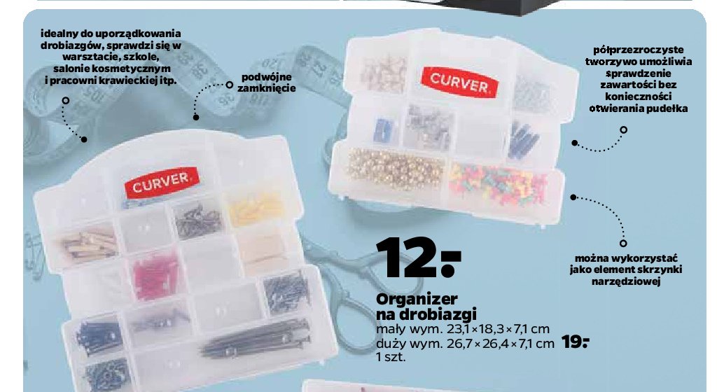 Organizer na drobiazgi mały Curver promocja