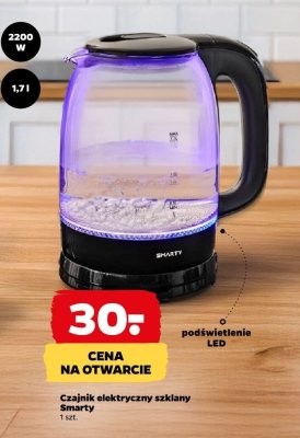 Czajnik elektryczny szklany Smarty promocja w Netto