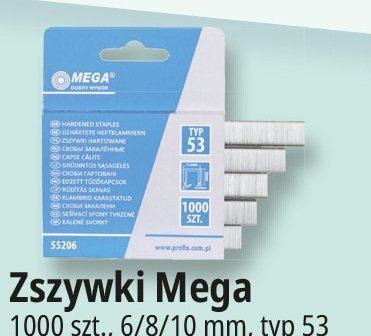 Zszywki 1000 szt., 6/8/10 mm, typ 53 Mega promocja w Leclerc