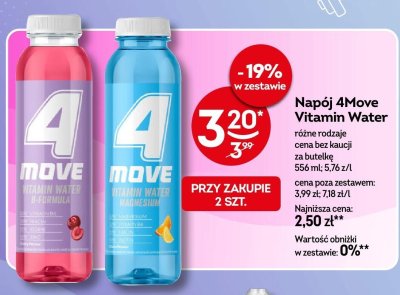 Napój 4Move Vitamin Water różne rodzaje promocja w Żabka