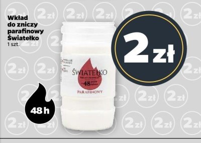 Wkład do znicza parafinowy  promocja w Netto