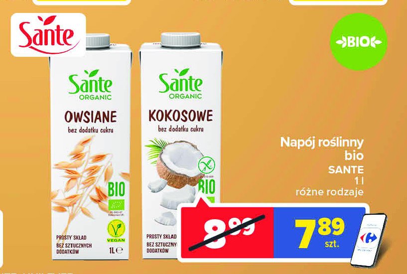 Napój kokosowy bio Sante organic promocja
