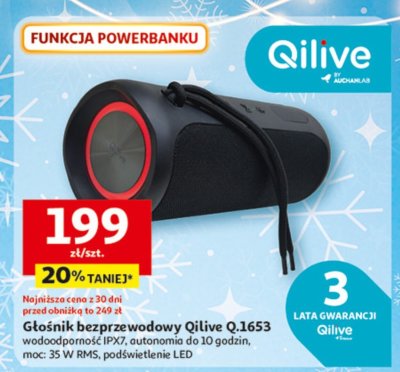 Głośnik bezprzewodowy Qilive Q.1653 promocja w Auchan